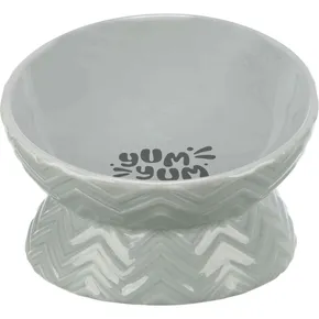 Erhöhte Keramikschale, ergonomische Form, 0,35 l / 17 cm, grau